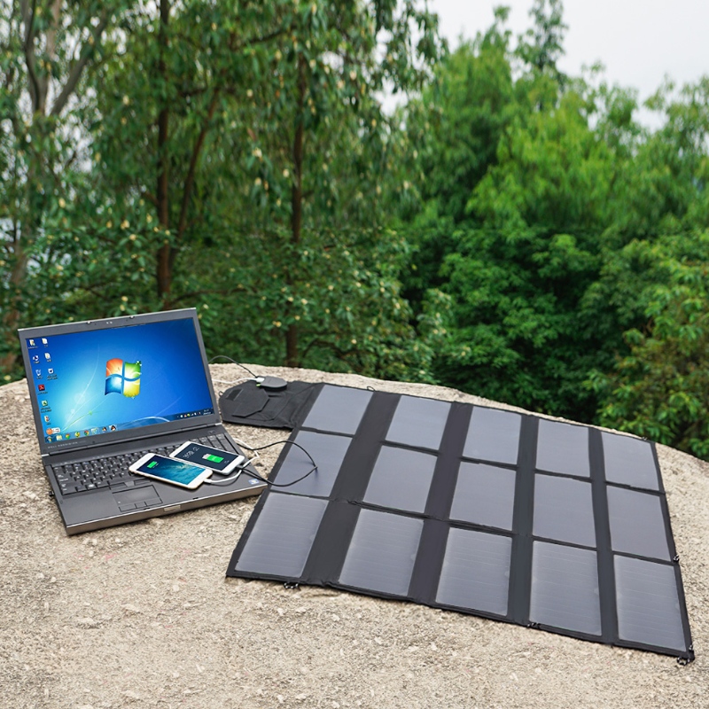 Folding Solpanel 18V 100W Portable Outdoors Solar Laddare för camping